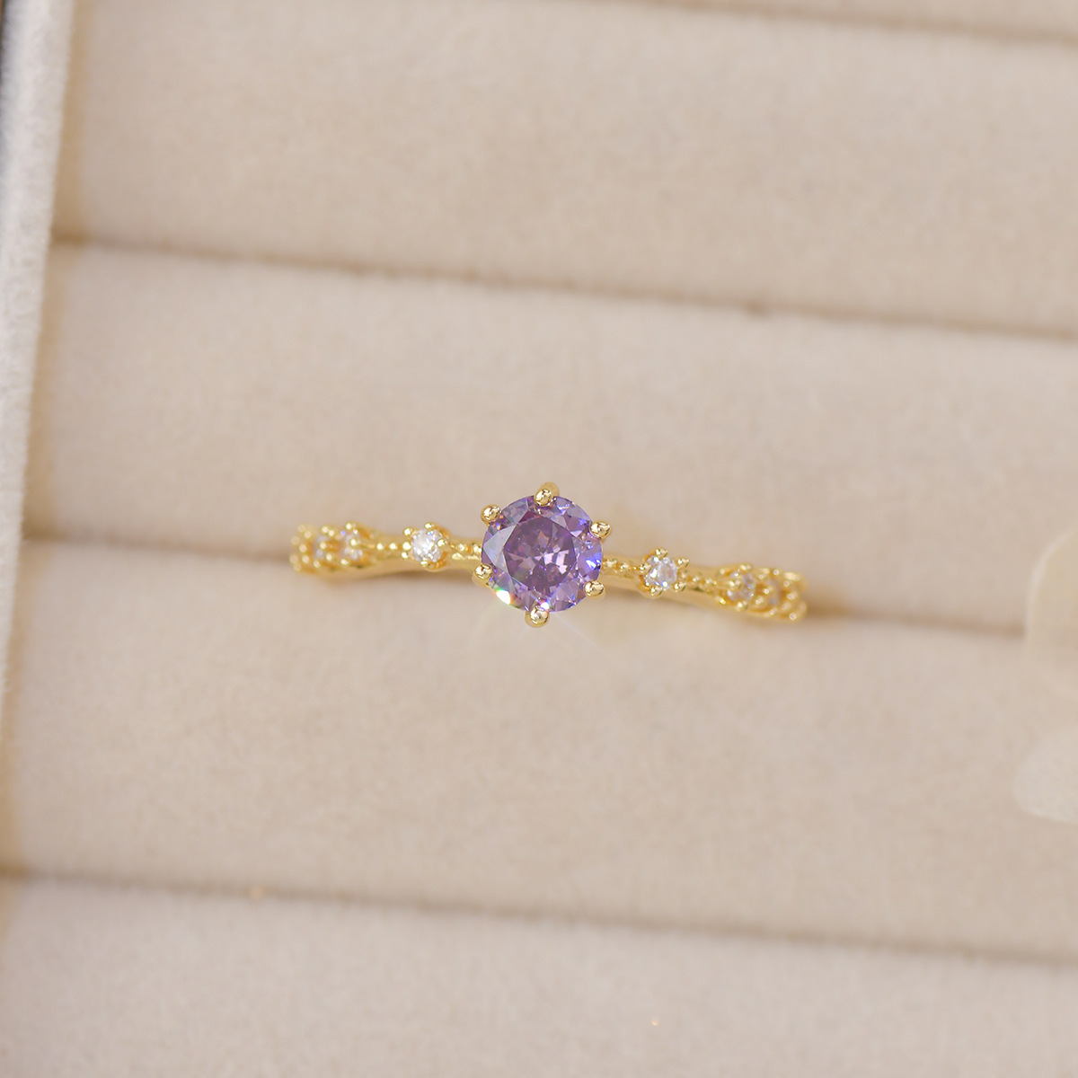 Olive Zirconia Stacking Rings - Summer Fresh - Image 7