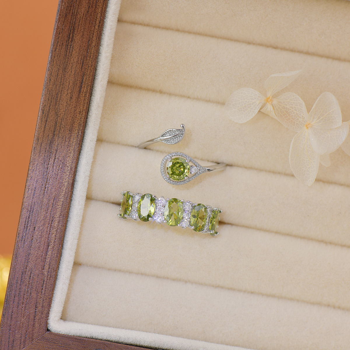 3D Olive Leaf Ring - Haute Couture Statement