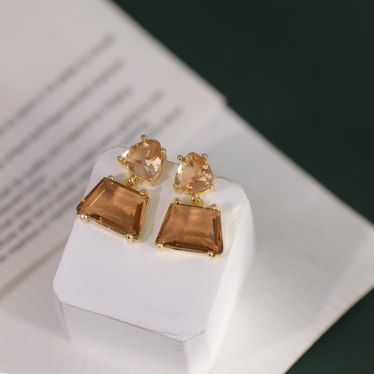 Iced Tea Studs - Convertible Office Earrings - Image 3