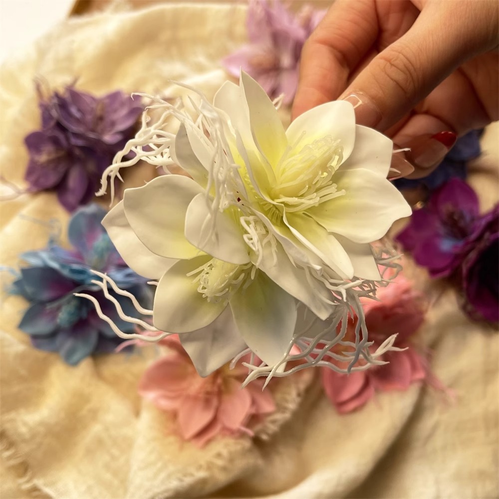 Purple Jasmine Hair Clip - Duckbill Clip for Bangs - Image 14