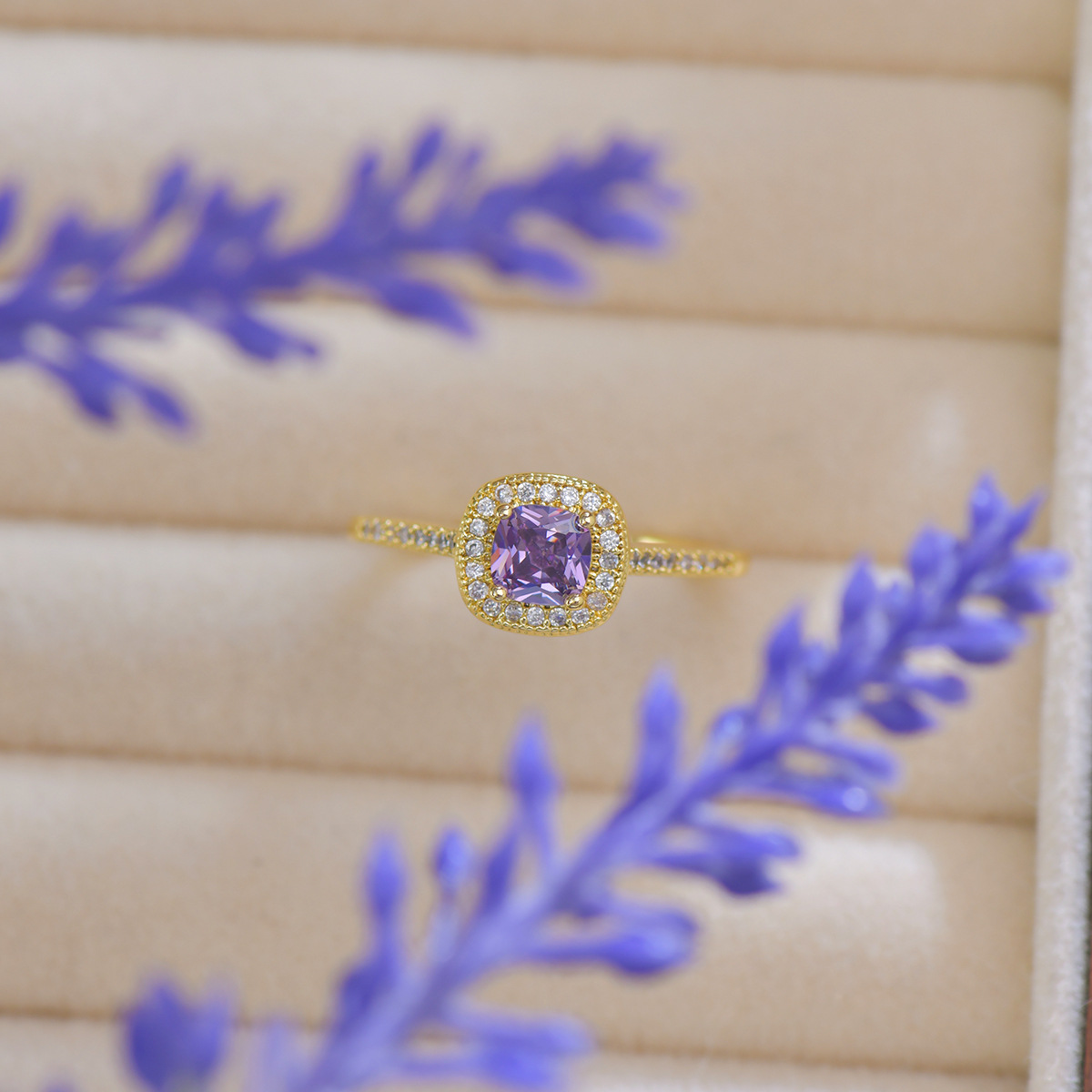 Gilded Purple Zirconia Butterfly Ring - Everyday Whimsy - Image 5