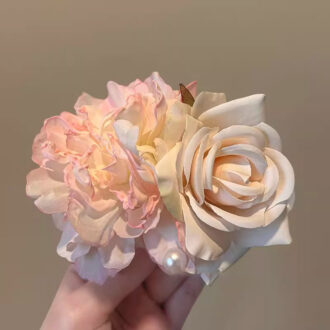 Pink Floral Claw Clip - Pure-Yeur Forest Style