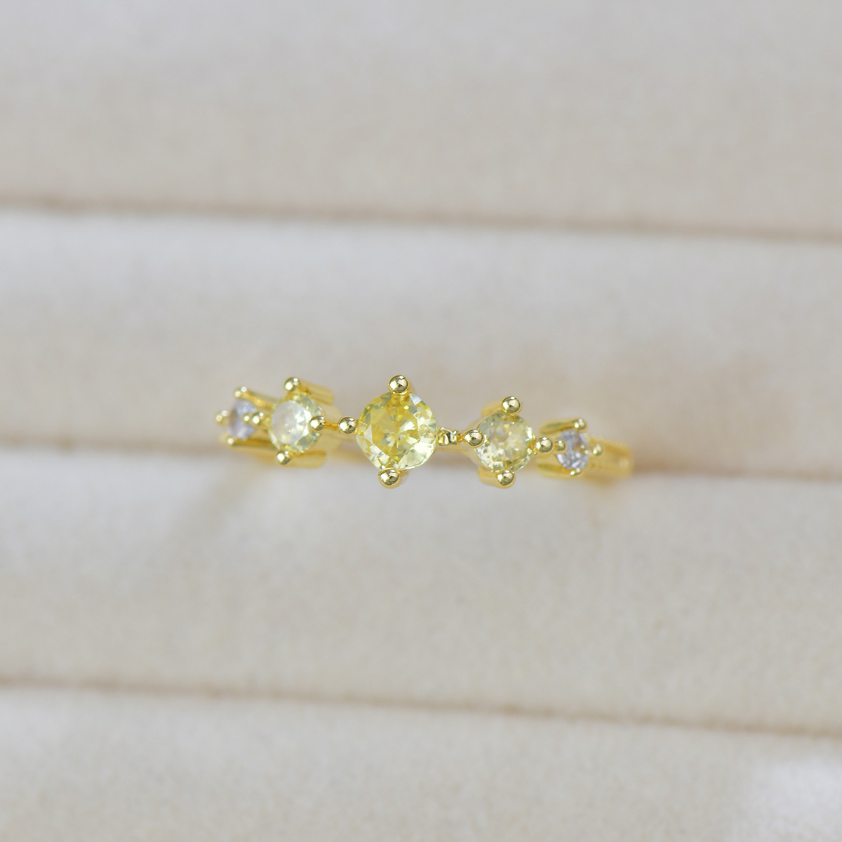 Golden Zirconia Full Pavé Ring - Everyday Opulence* - Image 7