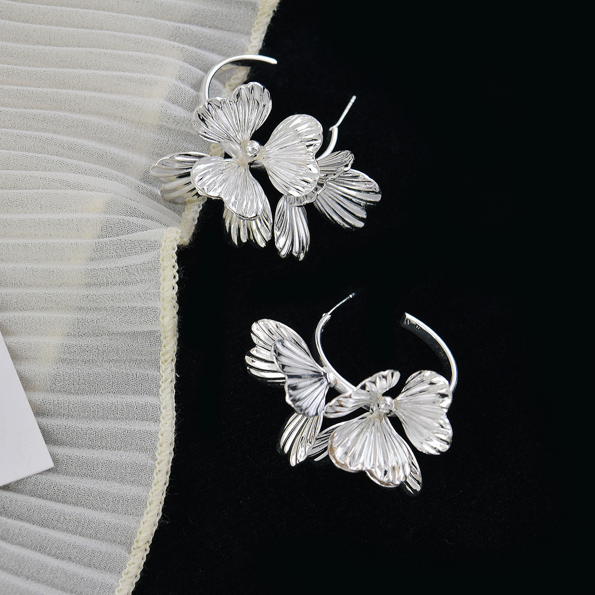 Clover Hoops - Lucky Charm Earrings - Image 4