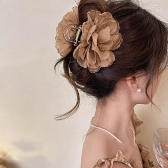 Tulle Flower Hair Claw - 2025 Understated Glam