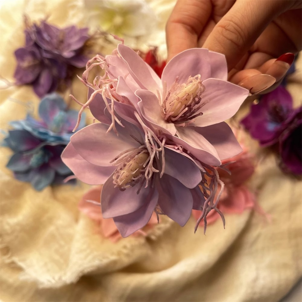 Purple Jasmine Hair Clip - Duckbill Clip for Bangs - Image 12