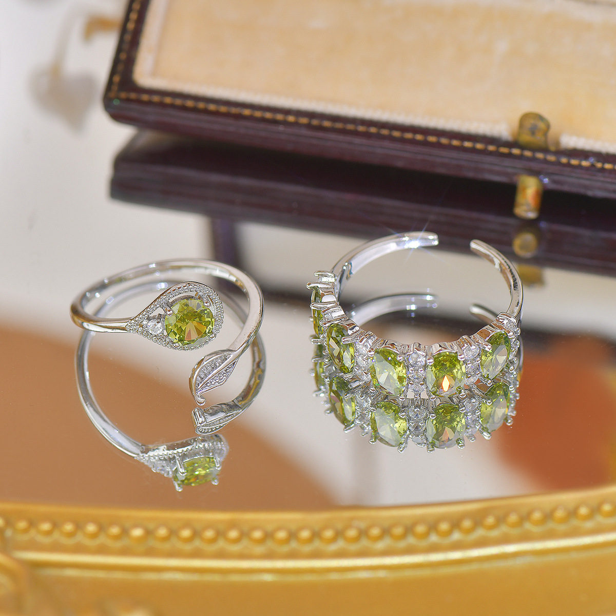 3D Olive Leaf Ring - Haute Couture Statement - Image 4