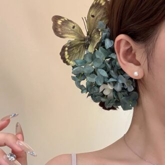 Jade Butterfly Duckbill Clip - Pure-Yeur Summer Hair Charm