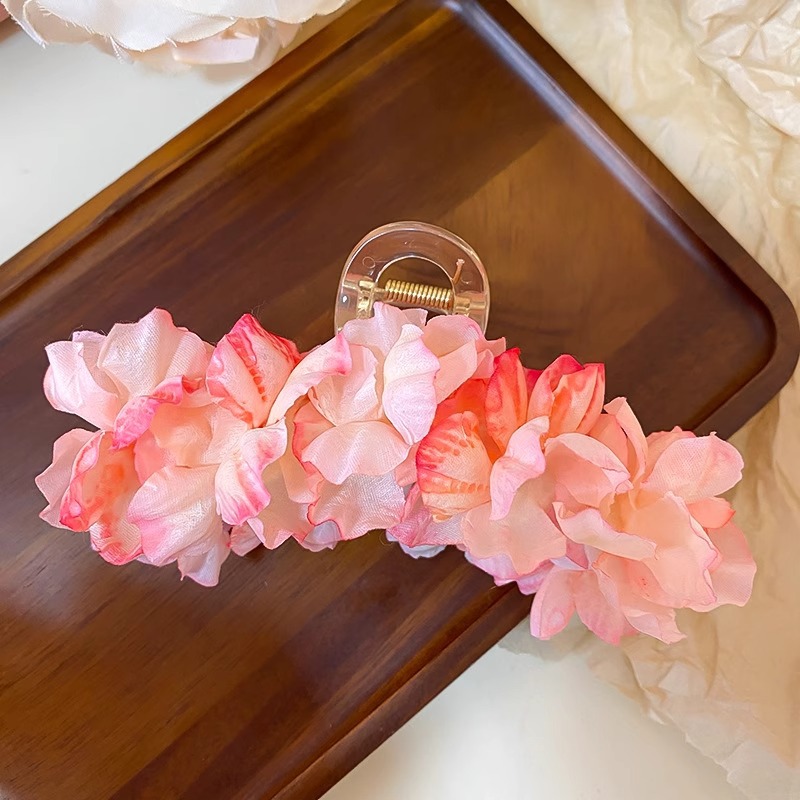 Romantic Pink Floral Claw Clip - Spring Hair Elegance - Image 6