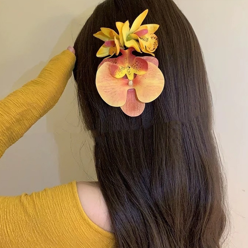 Elegant Purple Phalaenopsis Hair Clip - Seaside Photo Prop - Image 8