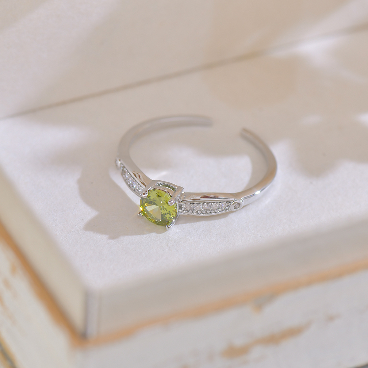 Olive Zirconia Stacking Rings - Summer Fresh - Image 10