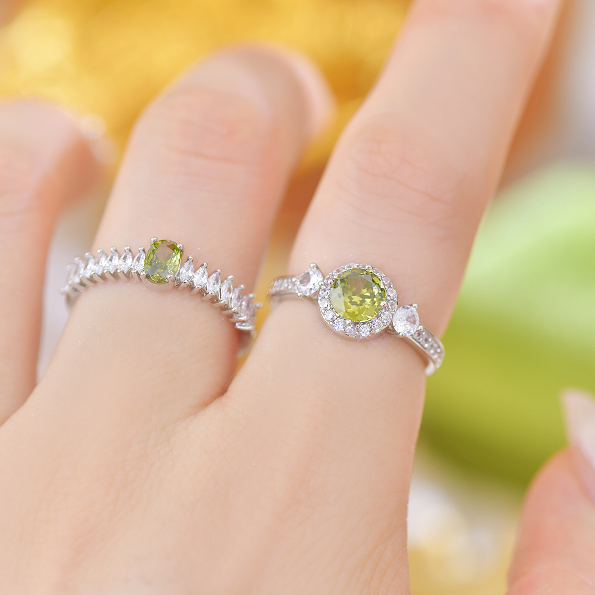 Micro-Pavé Olive Ring - Petite Luxury - Image 3