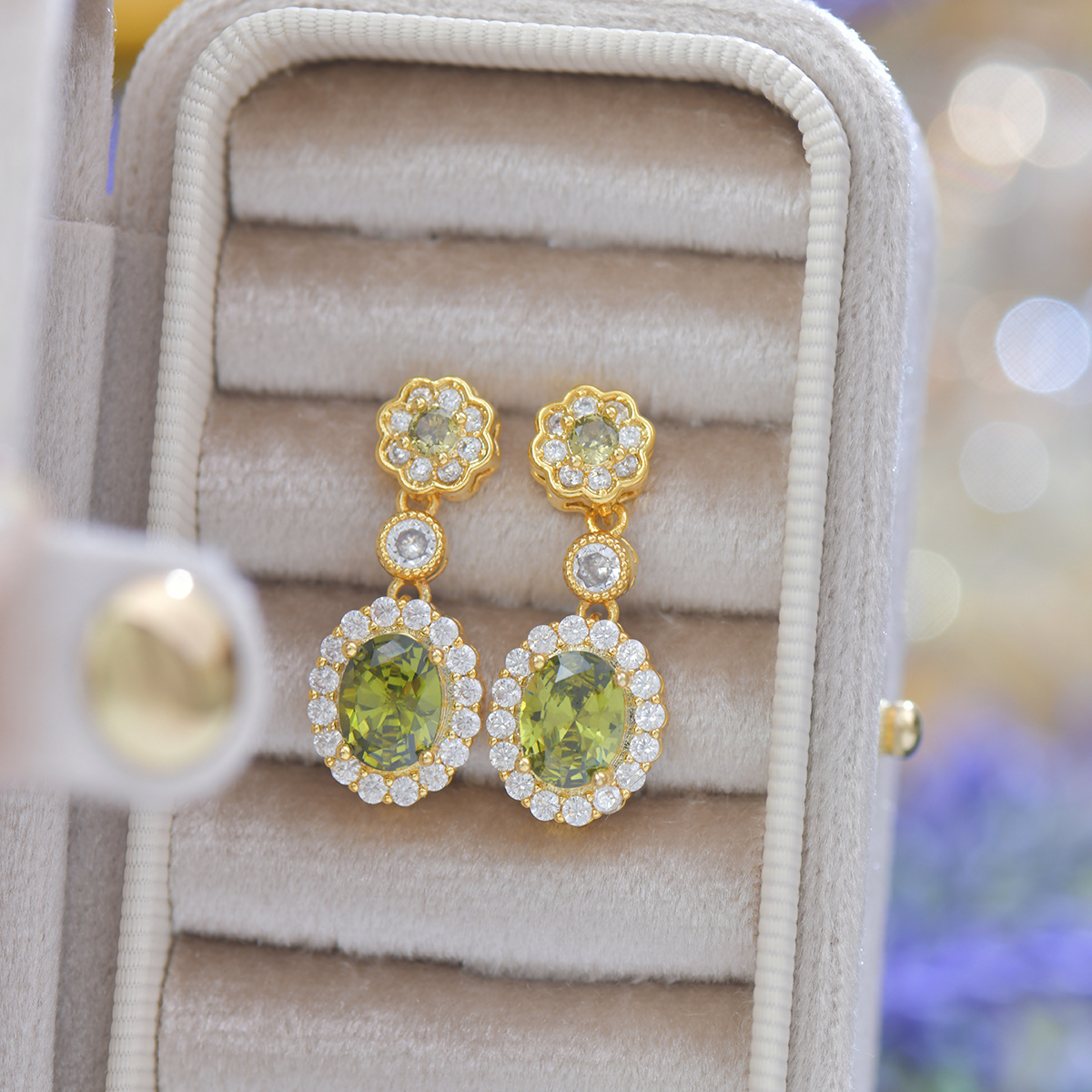 Vintage Olive Drops - Palace Earrings