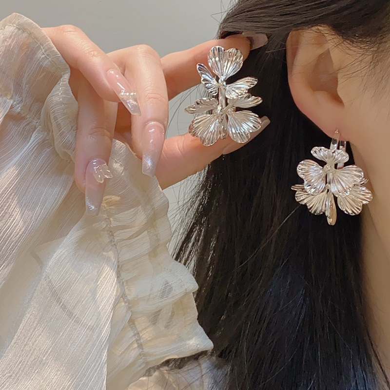 Clover Hoops - Lucky Charm Earrings - Image 2