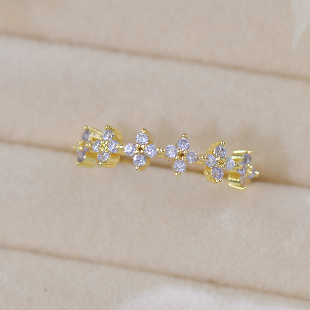 Bicolor Zirconia Ring - Olive & Amethyst - Image 11