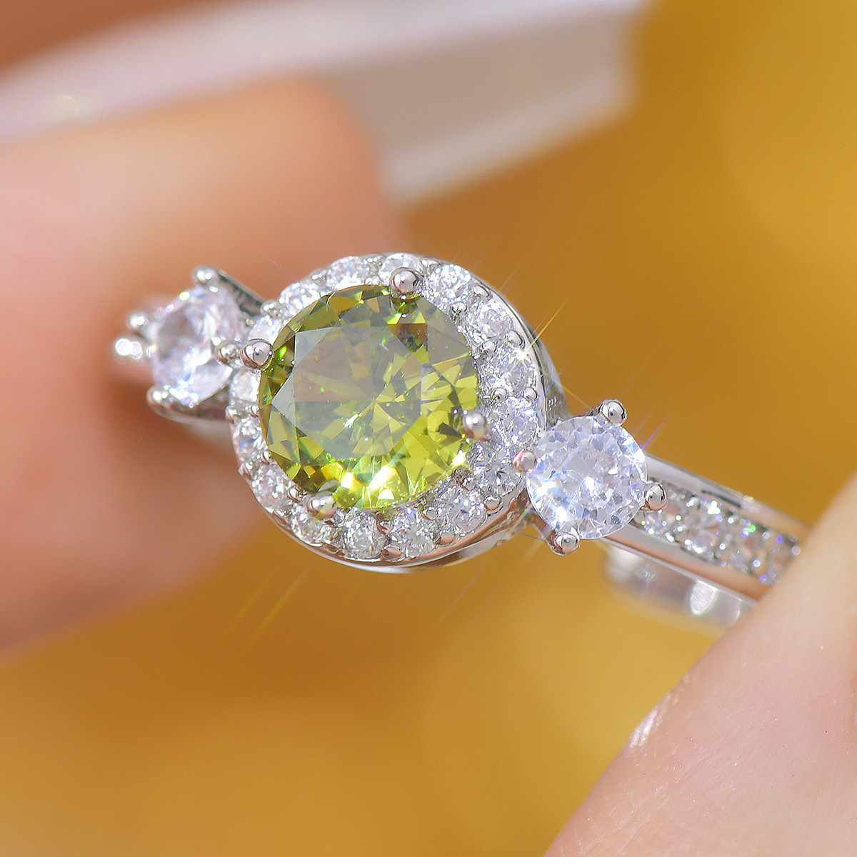 Micro-Pavé Olive Ring - Petite Luxury - Image 4