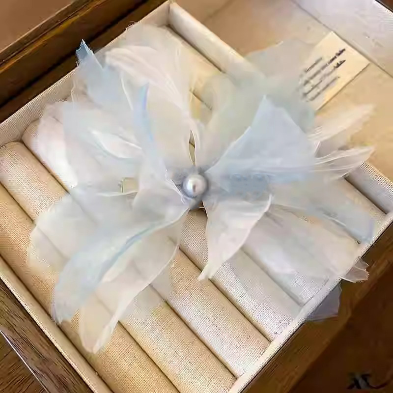 Ombré Tulle Floral Hair Clip - Chic Duckbill Bangs Clip - Image 10