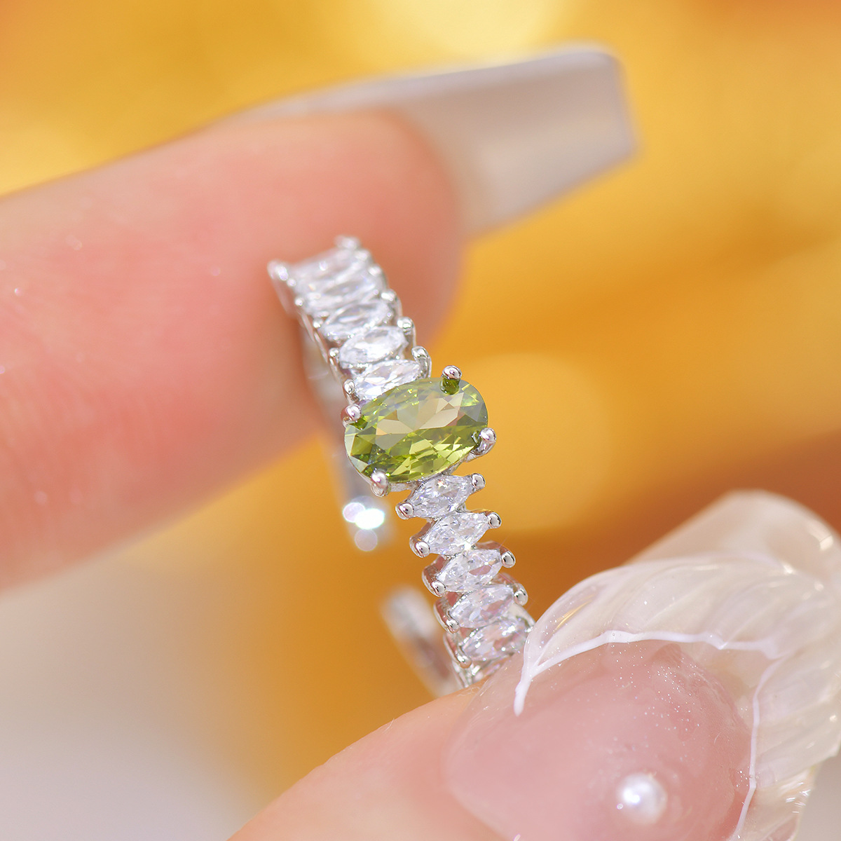 Micro-Pavé Olive Ring - Petite Luxury - Image 5