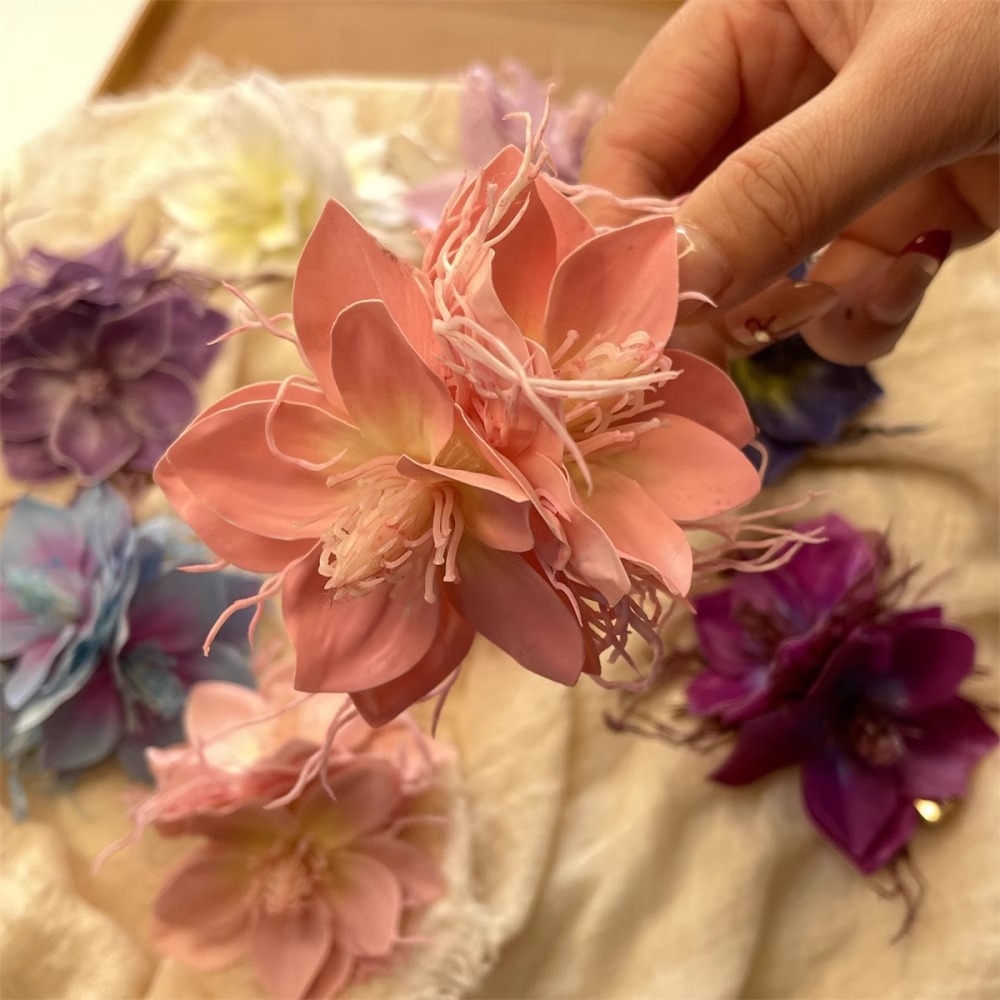 Purple Jasmine Hair Clip - Duckbill Clip for Bangs - Image 10