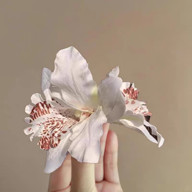 Double Thai Orchid Hair Clip - Bridal & Beach Hair Jewelry - Image 5