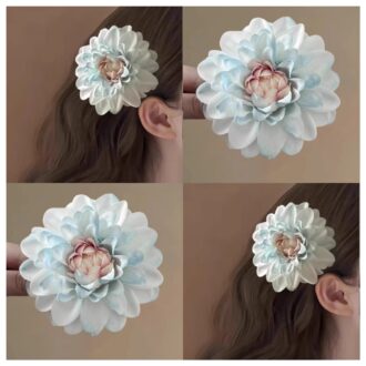 Post-Ear Floral Duckbill Clip - Subtle Glamour