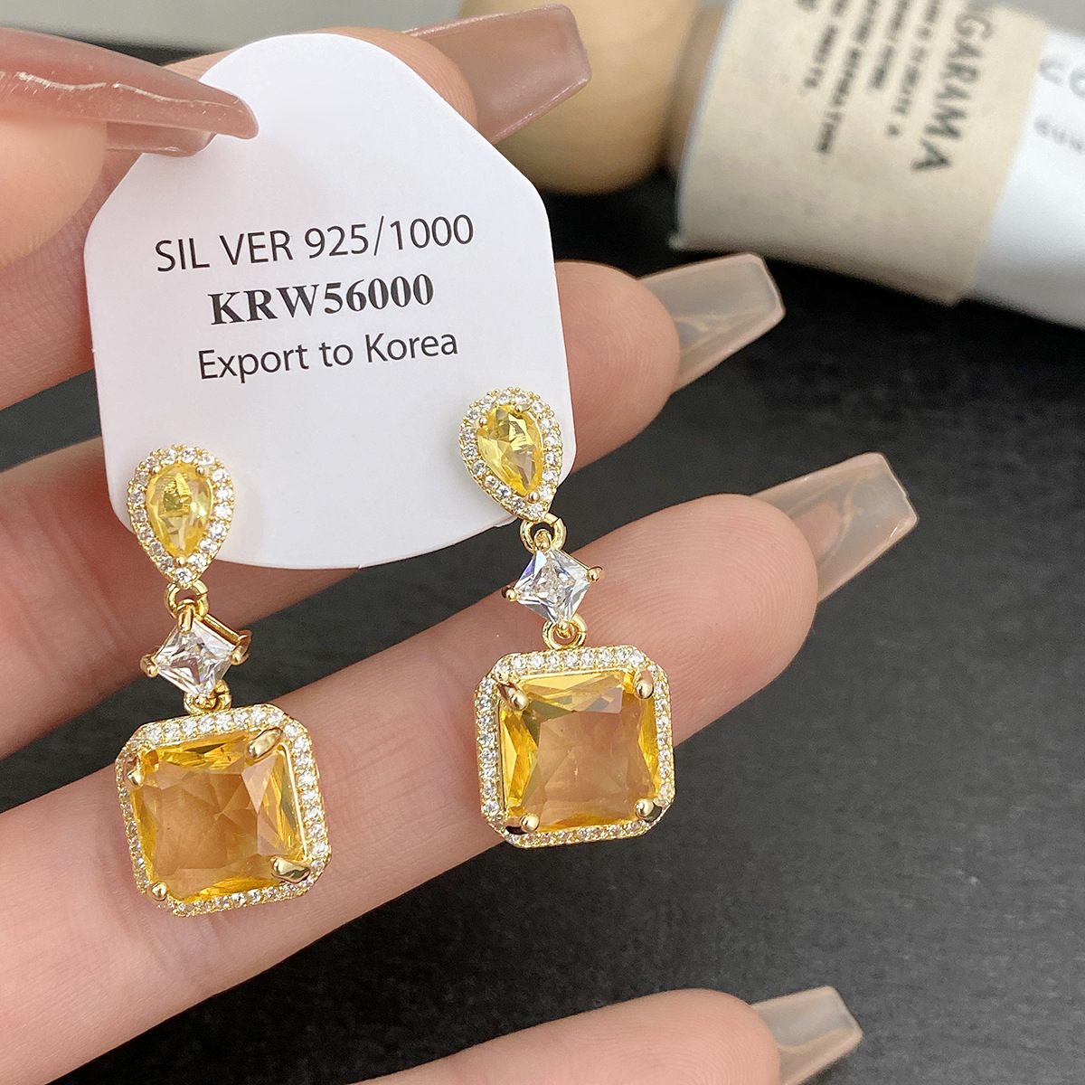 Full Pavé Studs - Vintage Glam Earrings - Image 5