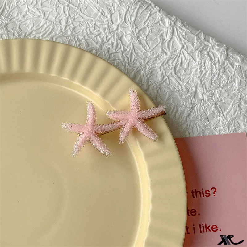 Korean Candy-Colored Starfish Hair Clip - Playful Top/Side Clip - Image 9
