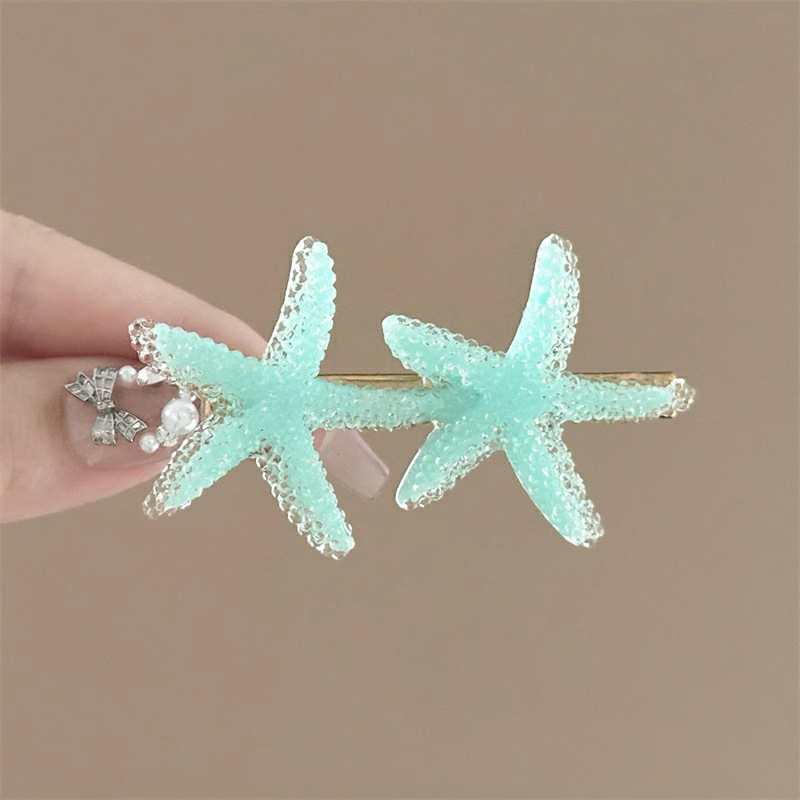 Korean Candy-Colored Starfish Hair Clip - Playful Top/Side Clip - Image 5