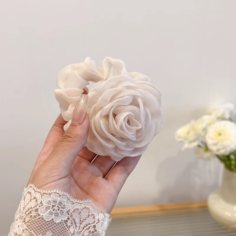 French Lace Scrunchy - Double-Layer Updo Accent - Image 5