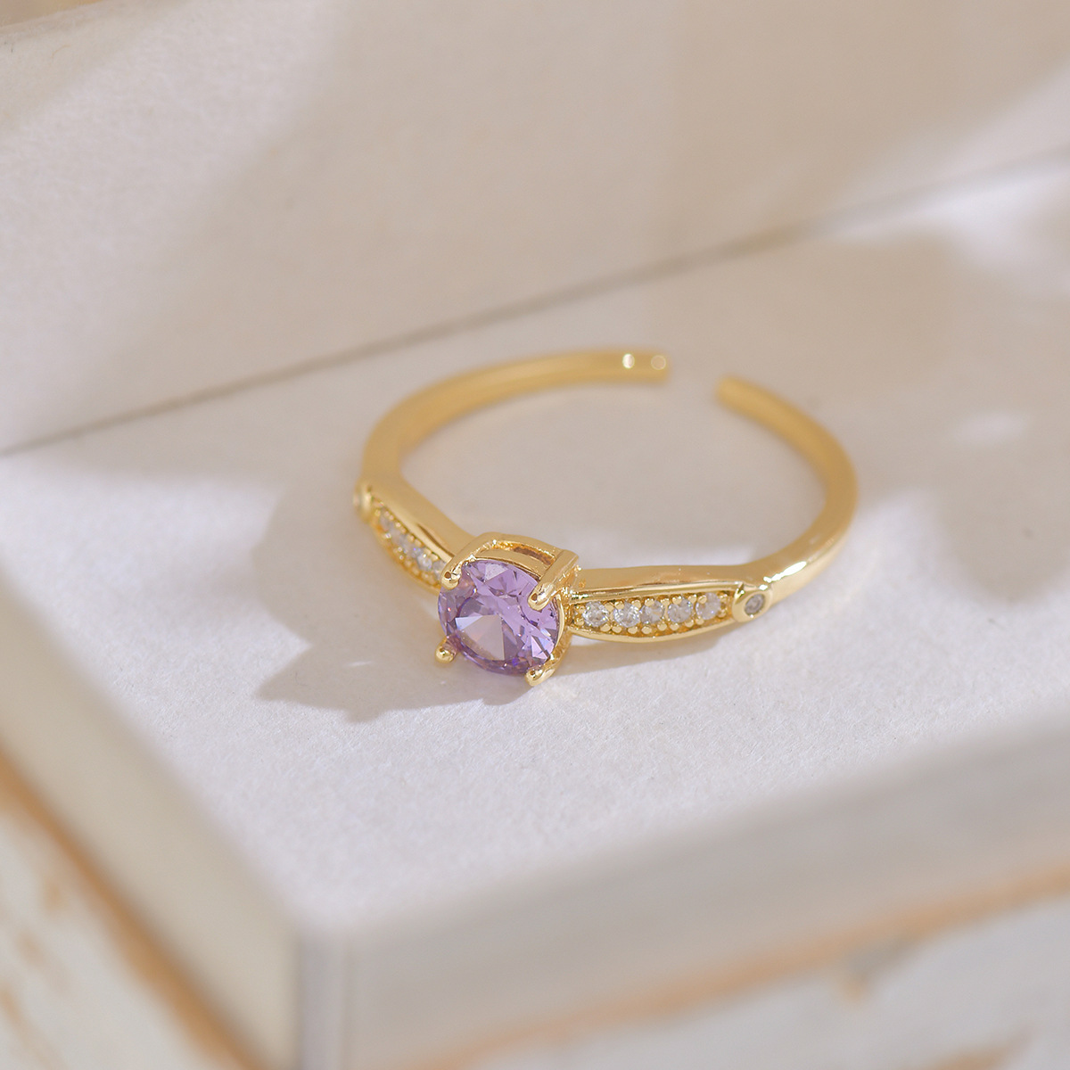 Olive Zirconia Stacking Rings - Summer Fresh - Image 9