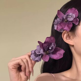 2025 Summer Iris Hair Clip - Royal Purple Elegance