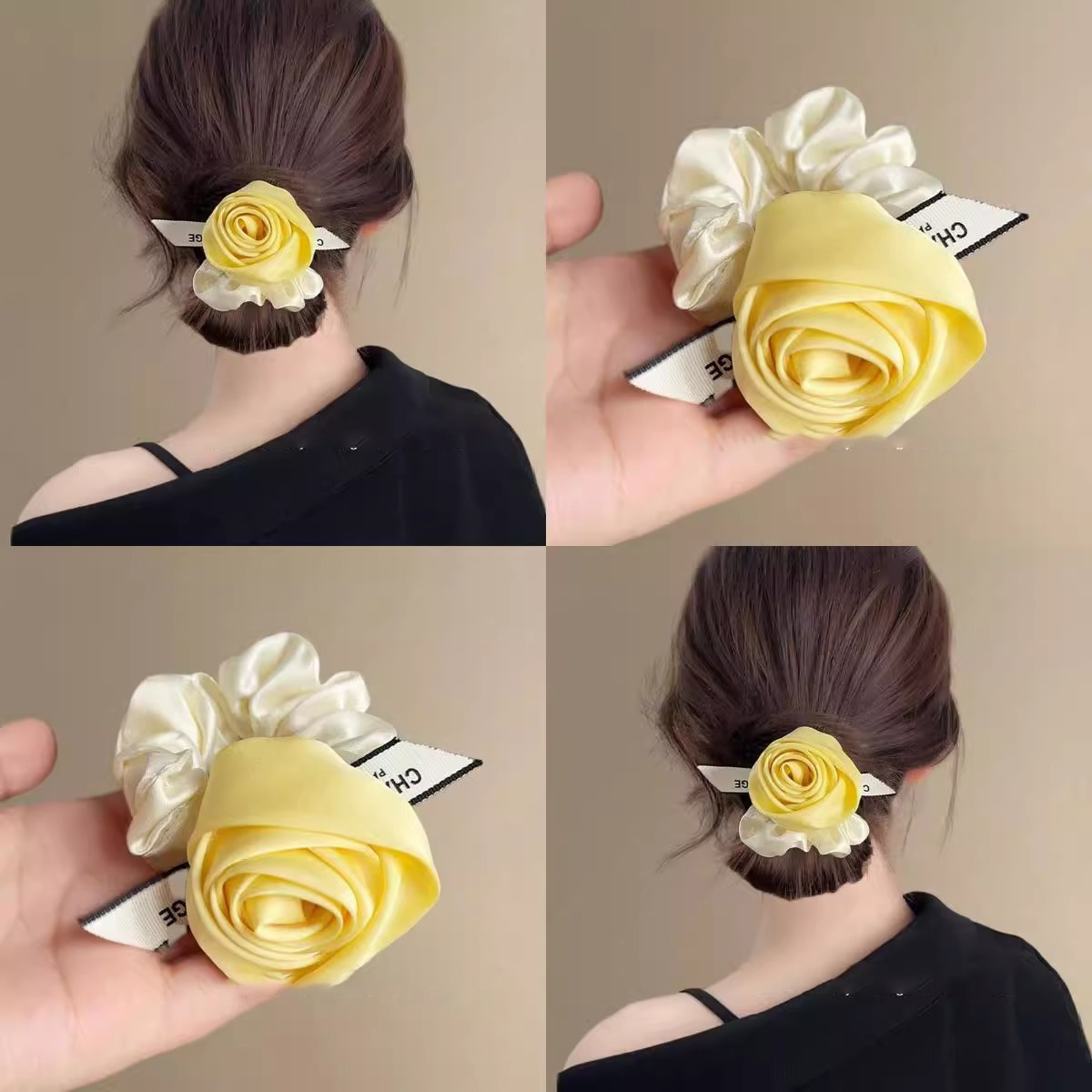 Salted Jasmine Scrunchy - Luxe Ponytail Elevator
