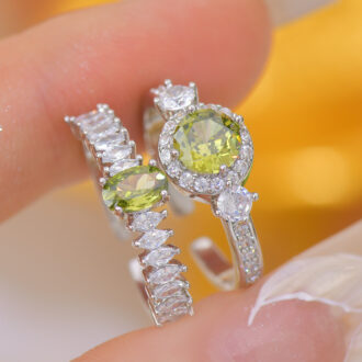 Micro-Pavé Olive Ring - Petite Luxury