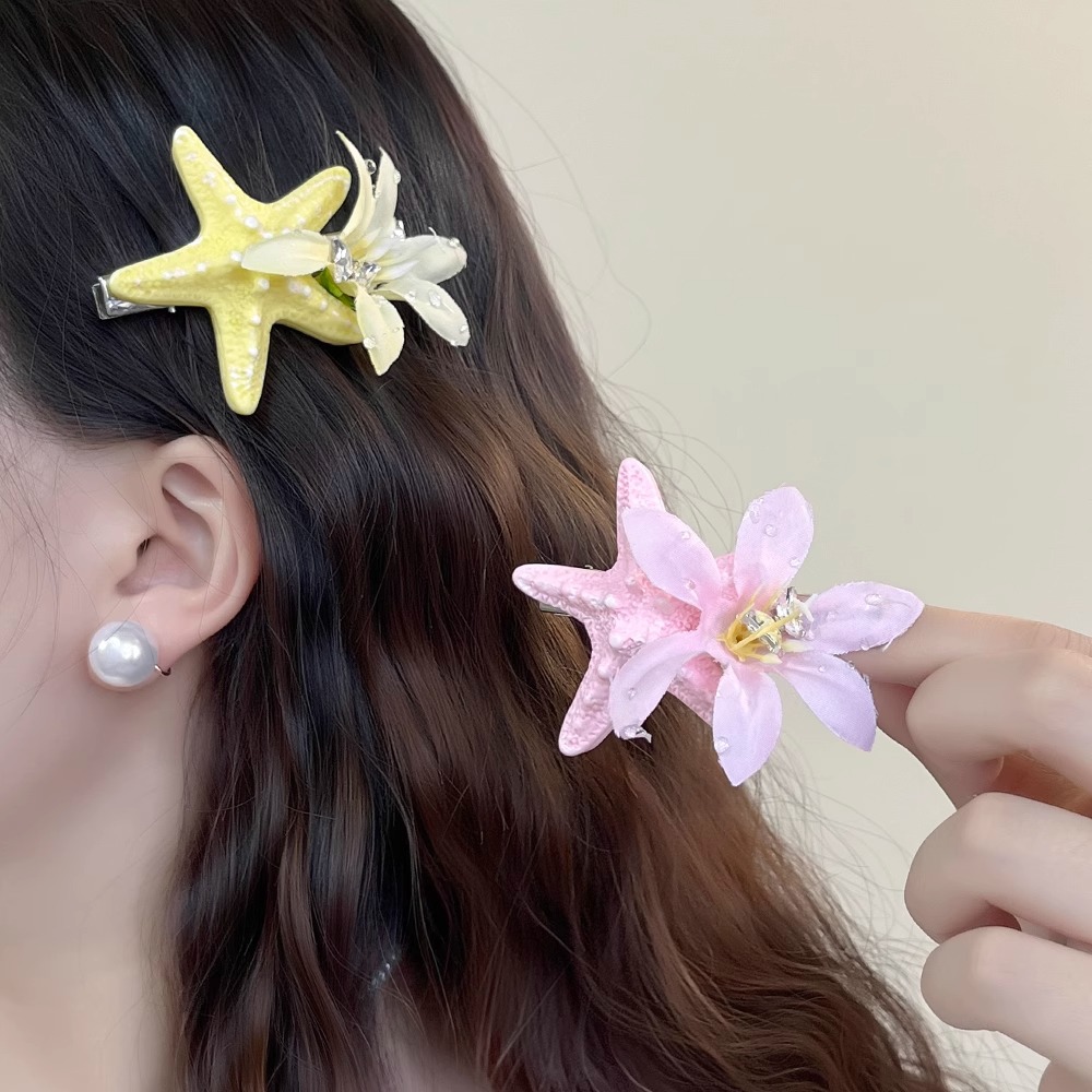 2025 Floral Starfish Hair Clip - Beach Photoshoot Essential - Image 3