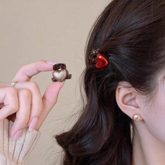 2025 Heart Mini Claw Clip - Princess Bangs Accessory