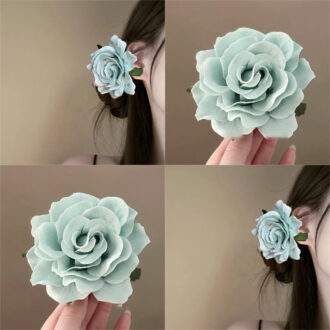 White Camellia Hair Clip - Viral Side Hair Accessory