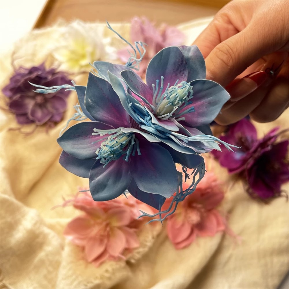 Purple Jasmine Hair Clip - Duckbill Clip for Bangs - Image 11