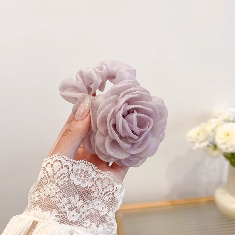 French Lace Scrunchy - Double-Layer Updo Accent - Image 7