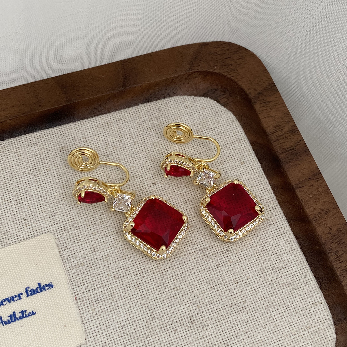 Full Pavé Studs - Vintage Glam Earrings - Image 7