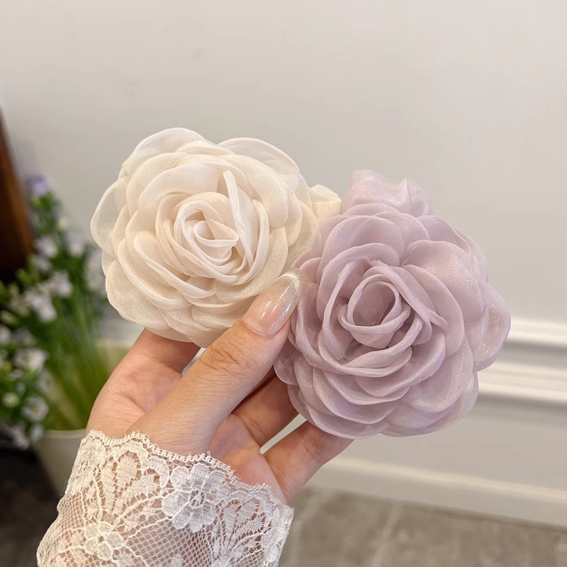 French Lace Scrunchy - Double-Layer Updo Accent - Image 3