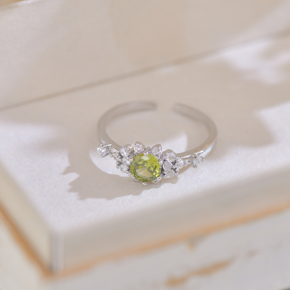 Olive Zirconia Stacking Rings - Summer Fresh - Image 6