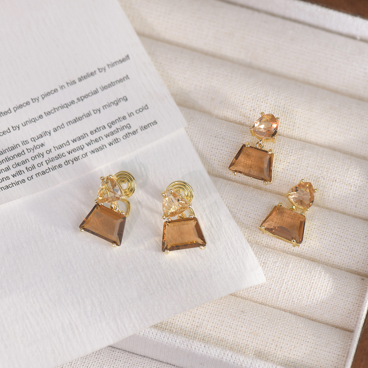 Iced Tea Studs - Convertible Office Earrings