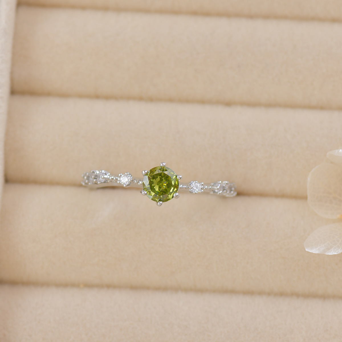 Olive Zirconia Stacking Rings - Summer Fresh - Image 8