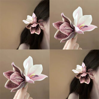 Vintage Dusty Lavender Cymbidium Hair Clip - Hanfu Photography Essential